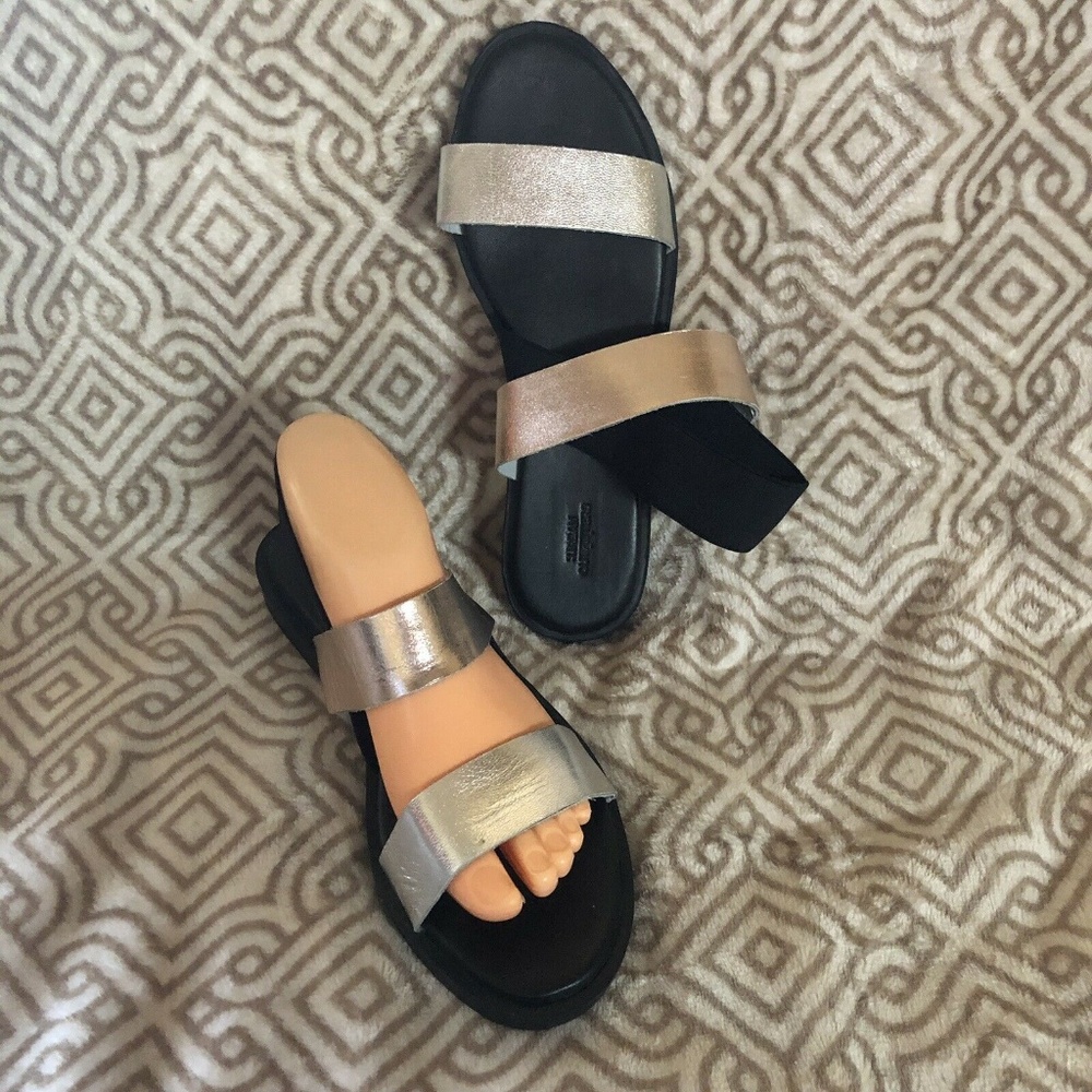 Helena Slingback Sandals Metallic Gladiator Sz 8 - Picture 3 of 8